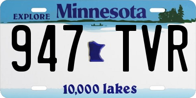 MN license plate 947TVR