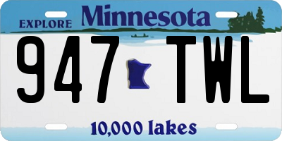 MN license plate 947TWL