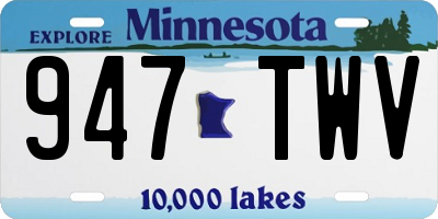 MN license plate 947TWV