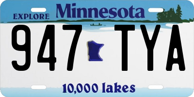 MN license plate 947TYA