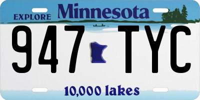 MN license plate 947TYC