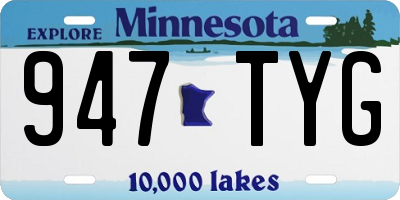 MN license plate 947TYG