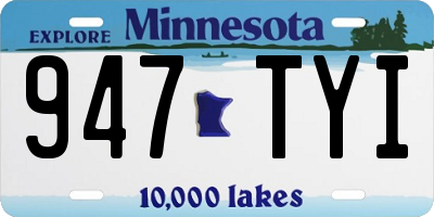 MN license plate 947TYI