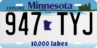 MN license plate 947TYJ