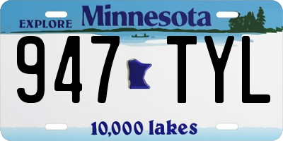 MN license plate 947TYL