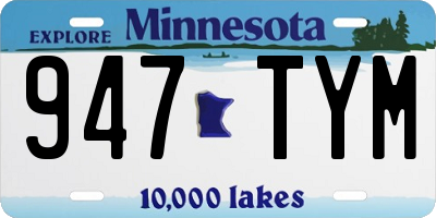 MN license plate 947TYM