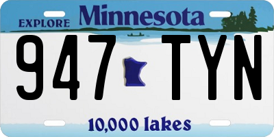 MN license plate 947TYN