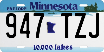 MN license plate 947TZJ