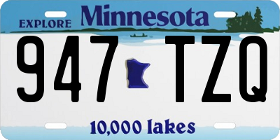 MN license plate 947TZQ