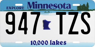 MN license plate 947TZS