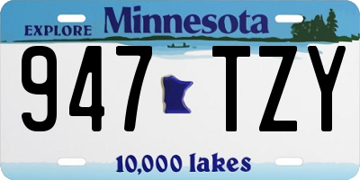 MN license plate 947TZY