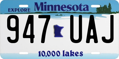 MN license plate 947UAJ