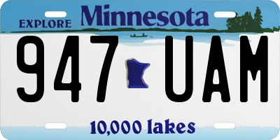 MN license plate 947UAM