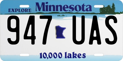 MN license plate 947UAS