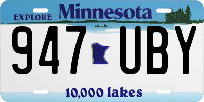 MN license plate 947UBY