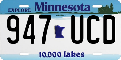 MN license plate 947UCD