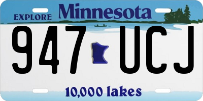 MN license plate 947UCJ