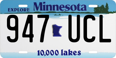 MN license plate 947UCL
