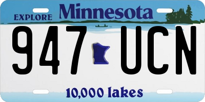 MN license plate 947UCN