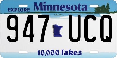 MN license plate 947UCQ