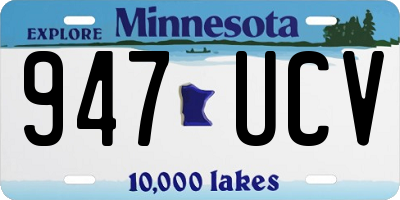 MN license plate 947UCV