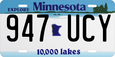 MN license plate 947UCY