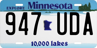 MN license plate 947UDA
