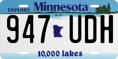 MN license plate 947UDH