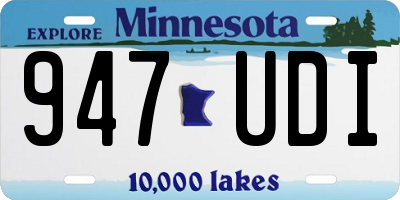 MN license plate 947UDI