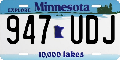 MN license plate 947UDJ