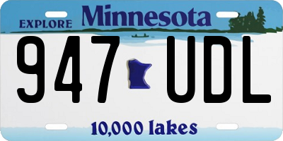MN license plate 947UDL