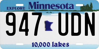 MN license plate 947UDN