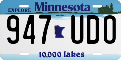 MN license plate 947UDO
