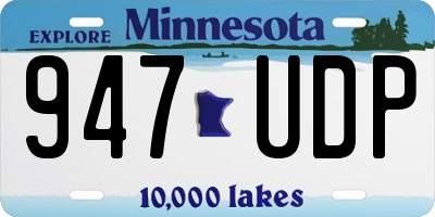 MN license plate 947UDP