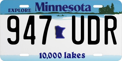 MN license plate 947UDR