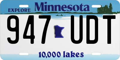 MN license plate 947UDT