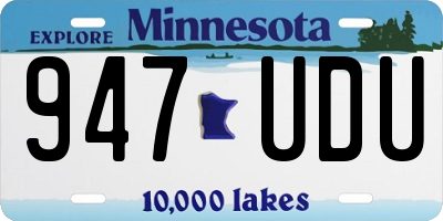 MN license plate 947UDU