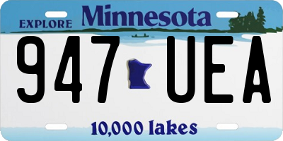 MN license plate 947UEA