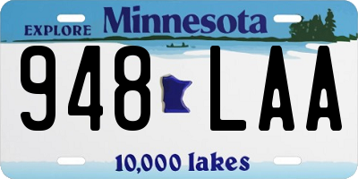MN license plate 948LAA