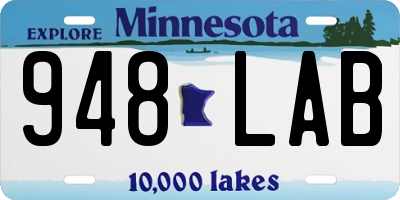 MN license plate 948LAB