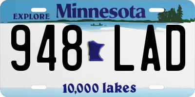 MN license plate 948LAD