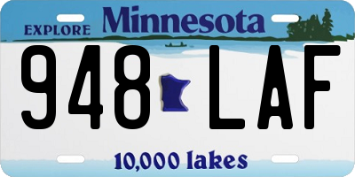 MN license plate 948LAF