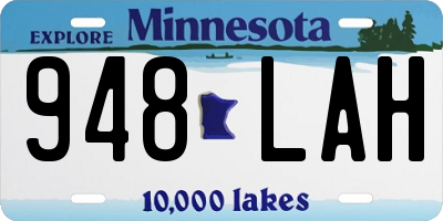 MN license plate 948LAH