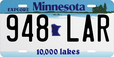 MN license plate 948LAR