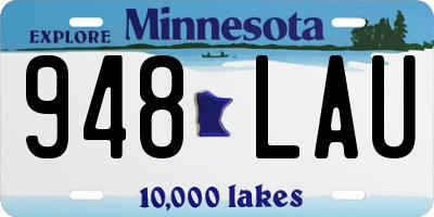 MN license plate 948LAU