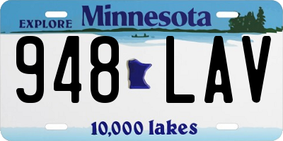 MN license plate 948LAV