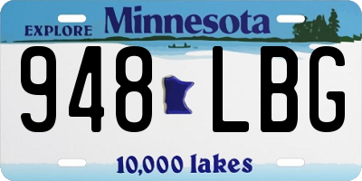 MN license plate 948LBG