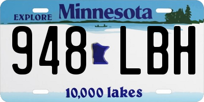 MN license plate 948LBH