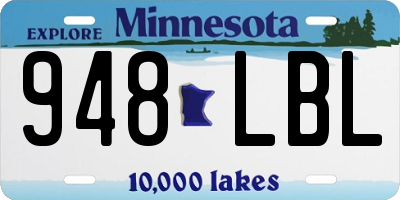 MN license plate 948LBL