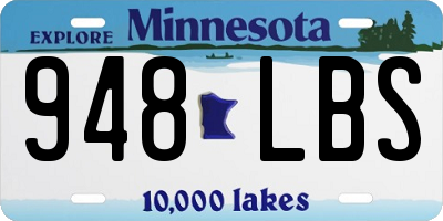 MN license plate 948LBS